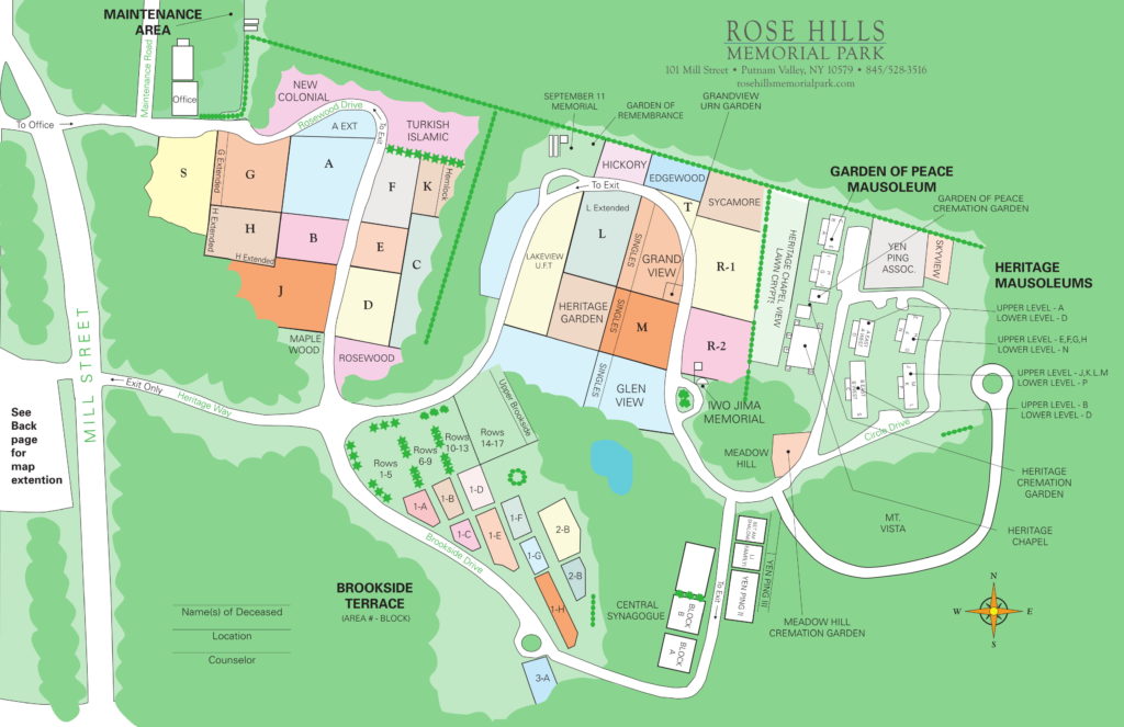 RoseHillsMap1 Rose Hills Memorial Park
